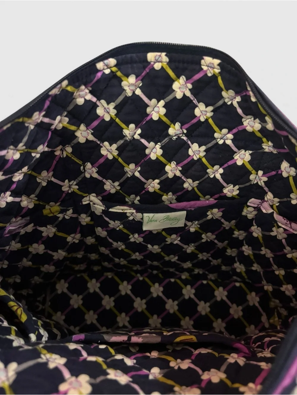 Retired Vera Bradley Floral Nightingale Shoulder Tote Bag